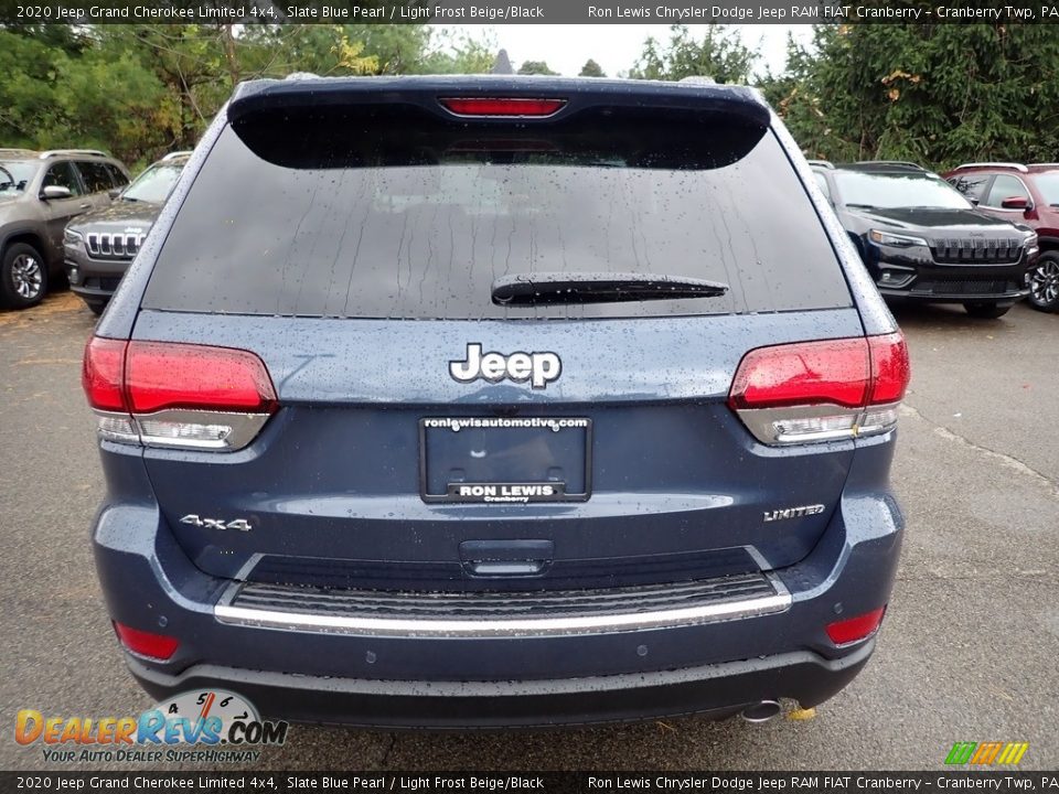 2020 Jeep Grand Cherokee Limited 4x4 Slate Blue Pearl / Light Frost Beige/Black Photo #4