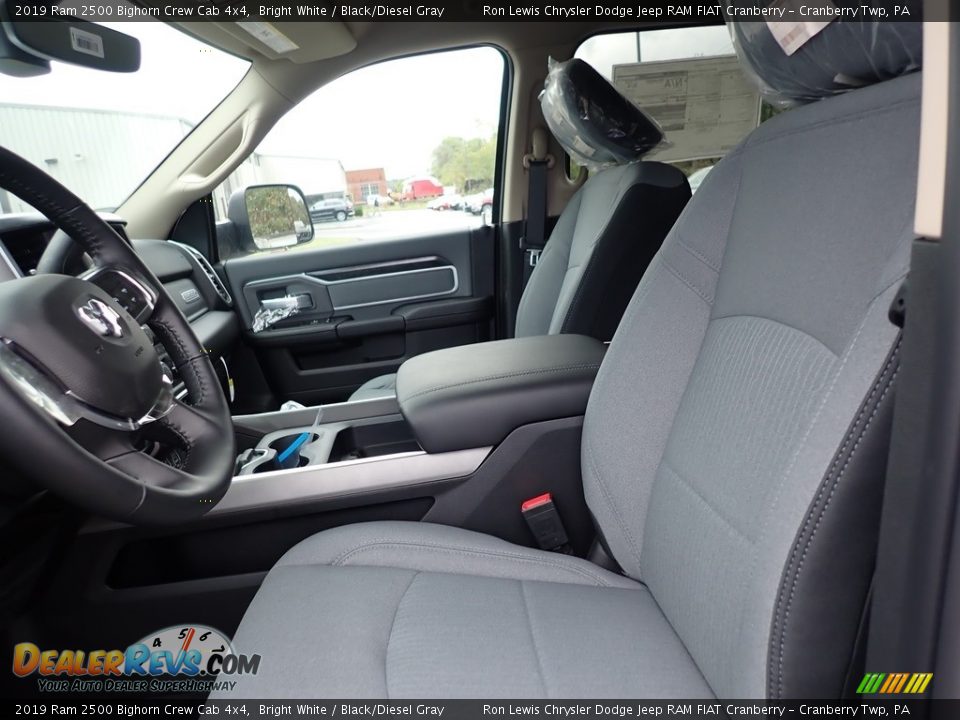2019 Ram 2500 Bighorn Crew Cab 4x4 Bright White / Black/Diesel Gray Photo #14