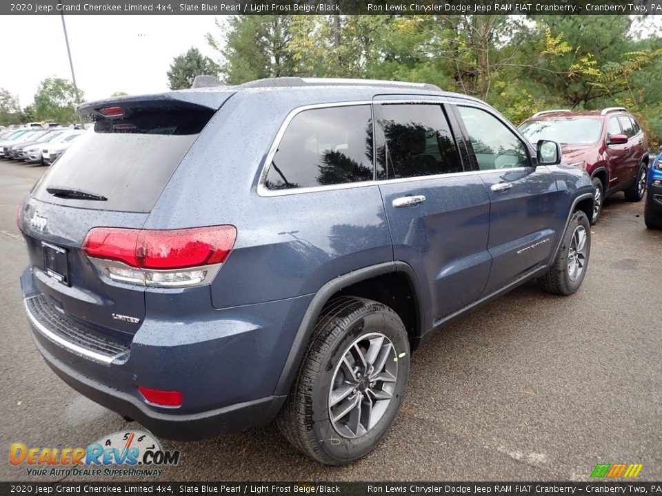 2020 Jeep Grand Cherokee Limited 4x4 Slate Blue Pearl / Light Frost Beige/Black Photo #5