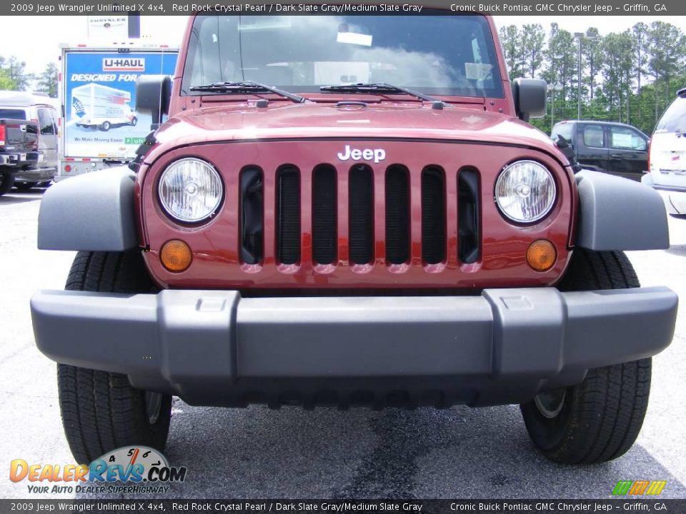 2009 Jeep Wrangler Unlimited X 4x4 Red Rock Crystal Pearl / Dark Slate Gray/Medium Slate Gray Photo #3