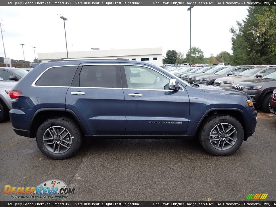 2020 Jeep Grand Cherokee Limited 4x4 Slate Blue Pearl / Light Frost Beige/Black Photo #6