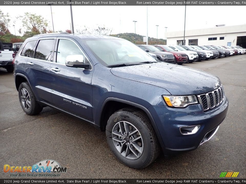2020 Jeep Grand Cherokee Limited 4x4 Slate Blue Pearl / Light Frost Beige/Black Photo #7