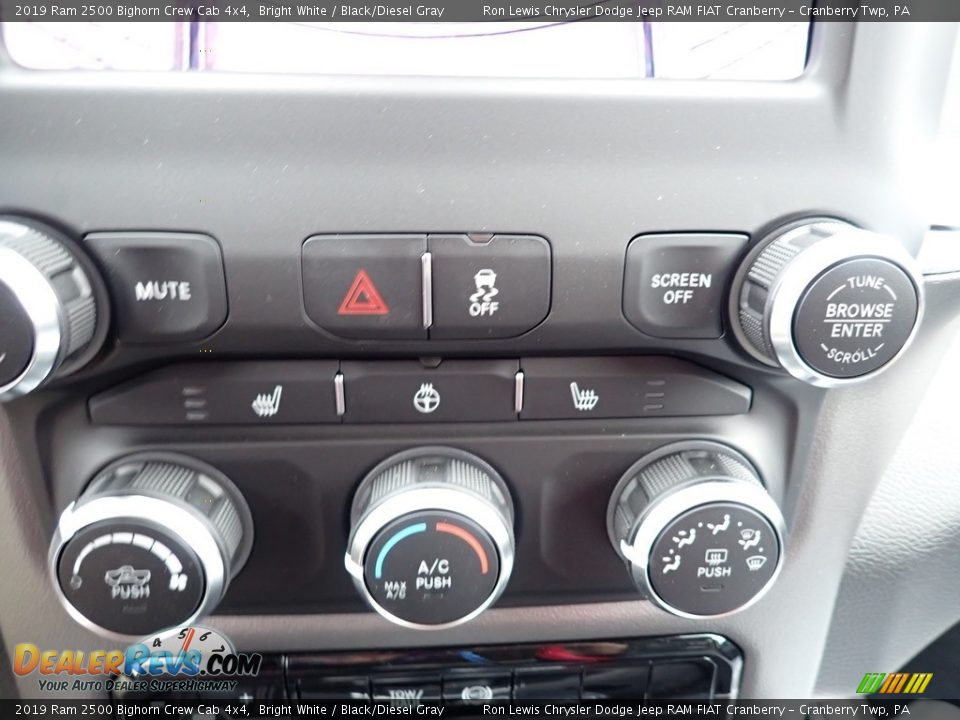2019 Ram 2500 Bighorn Crew Cab 4x4 Bright White / Black/Diesel Gray Photo #19