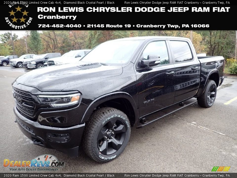 2020 Ram 1500 Limited Crew Cab 4x4 Diamond Black Crystal Pearl / Black Photo #1