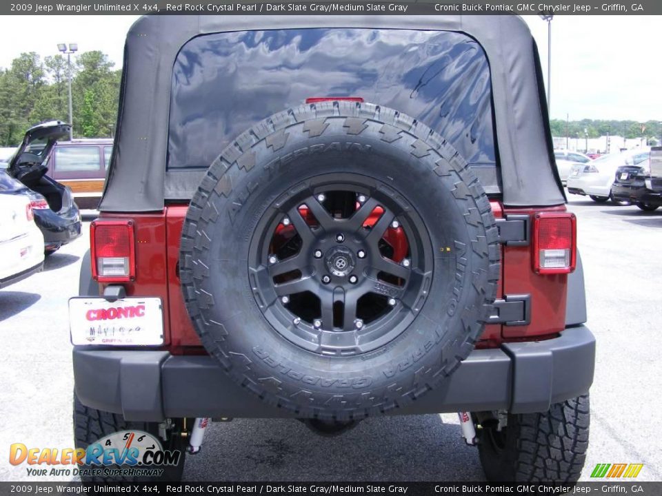 2009 Jeep Wrangler Unlimited X 4x4 Red Rock Crystal Pearl / Dark Slate Gray/Medium Slate Gray Photo #7