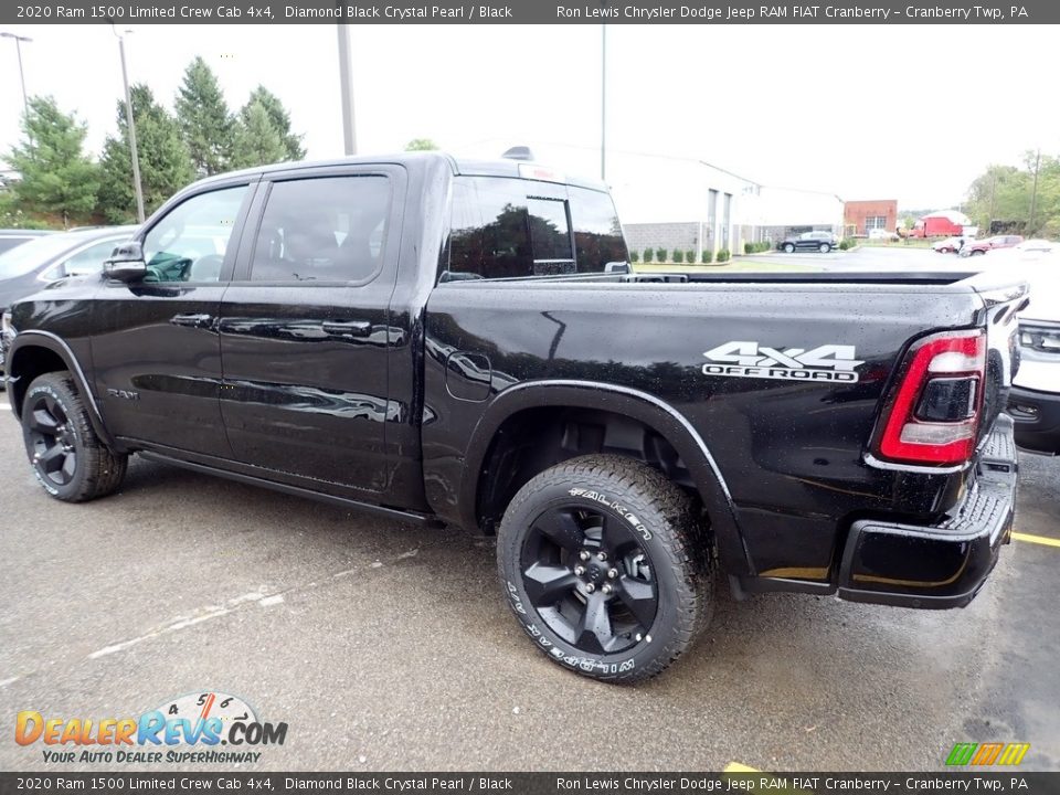 2020 Ram 1500 Limited Crew Cab 4x4 Diamond Black Crystal Pearl / Black Photo #4