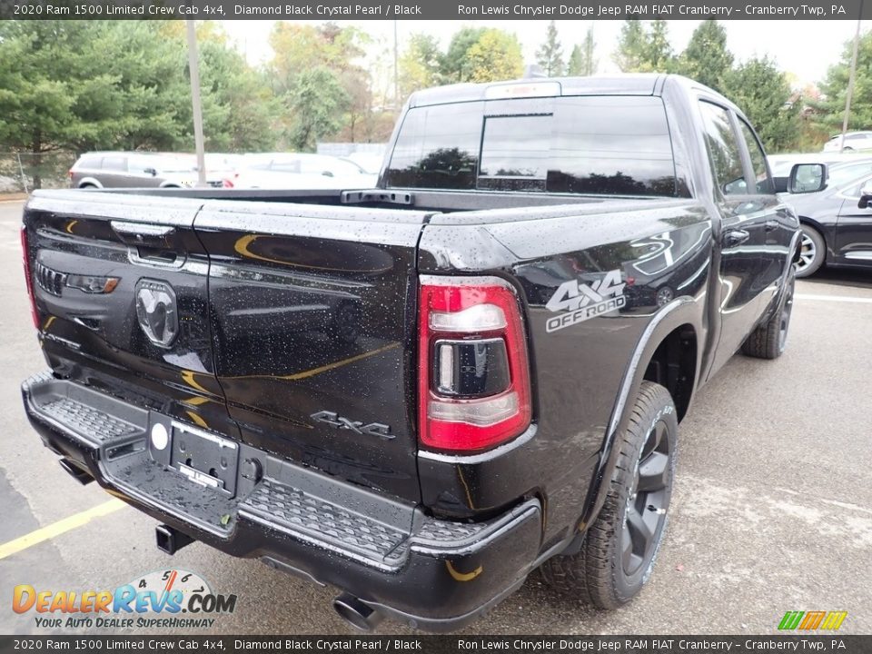 2020 Ram 1500 Limited Crew Cab 4x4 Diamond Black Crystal Pearl / Black Photo #6