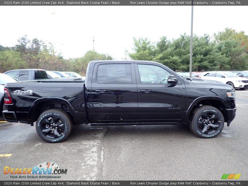 2020 Ram 1500 Limited Crew Cab 4x4 Diamond Black Crystal Pearl / Black Photo #7