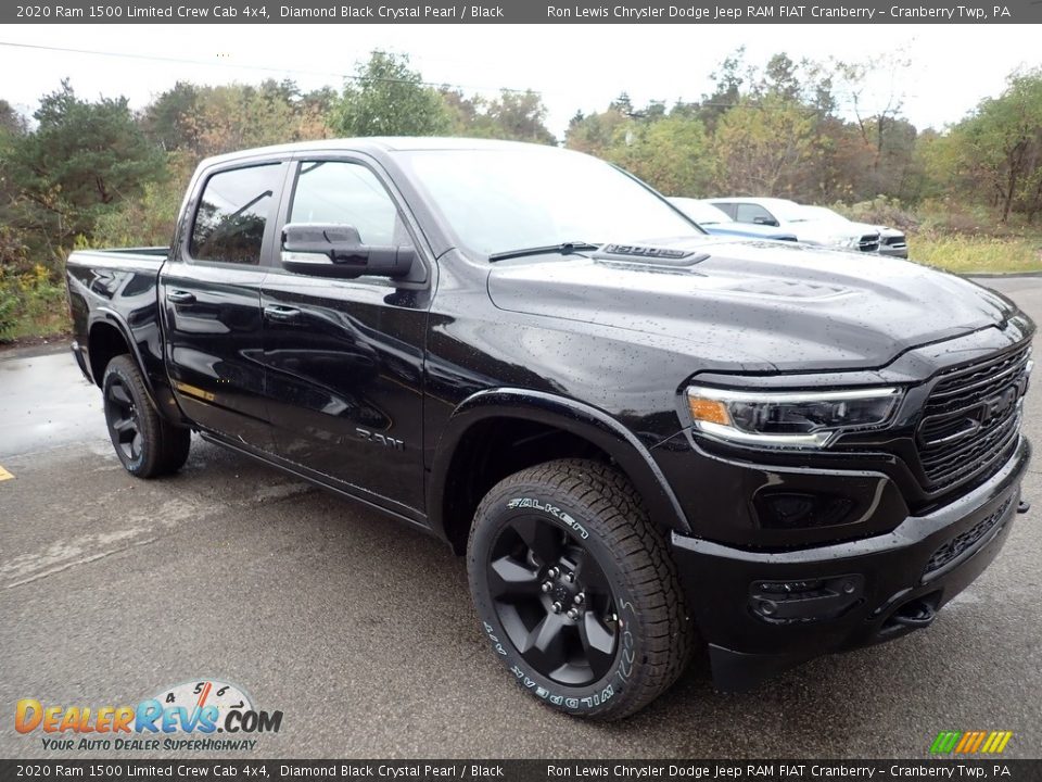2020 Ram 1500 Limited Crew Cab 4x4 Diamond Black Crystal Pearl / Black Photo #8