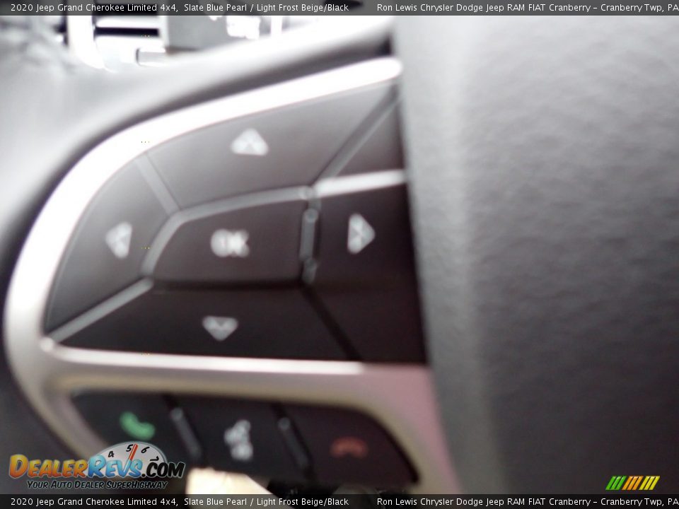 2020 Jeep Grand Cherokee Limited 4x4 Slate Blue Pearl / Light Frost Beige/Black Photo #20