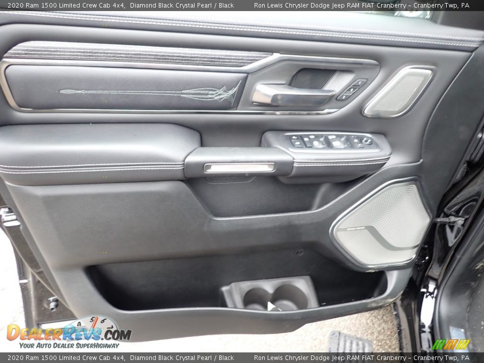 2020 Ram 1500 Limited Crew Cab 4x4 Diamond Black Crystal Pearl / Black Photo #14