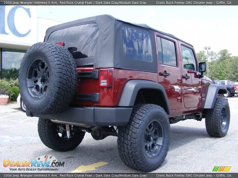 2009 Jeep Wrangler Unlimited X 4x4 Red Rock Crystal Pearl / Dark Slate Gray/Medium Slate Gray Photo #8