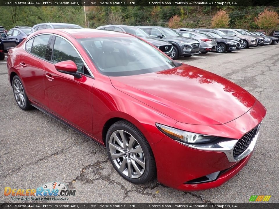 Front 3/4 View of 2020 Mazda MAZDA3 Premium Sedan AWD Photo #3