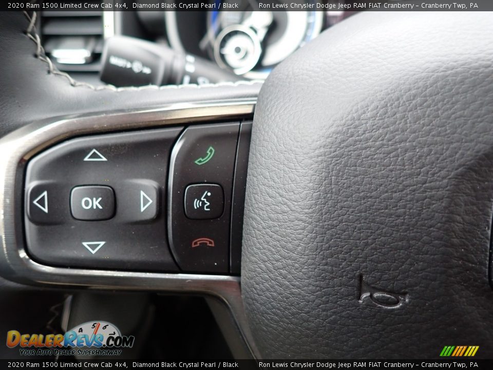 2020 Ram 1500 Limited Crew Cab 4x4 Diamond Black Crystal Pearl / Black Photo #20
