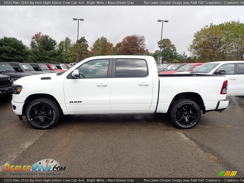 2020 Ram 1500 Big Horn Night Edition Crew Cab 4x4 Bright White / Black/Diesel Gray Photo #2