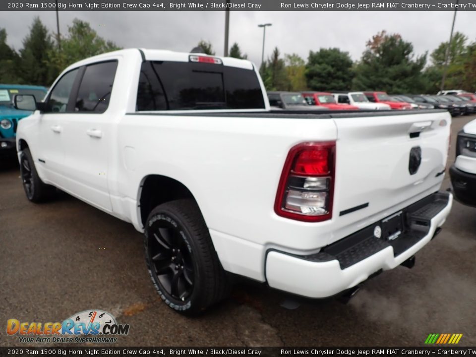 2020 Ram 1500 Big Horn Night Edition Crew Cab 4x4 Bright White / Black/Diesel Gray Photo #3