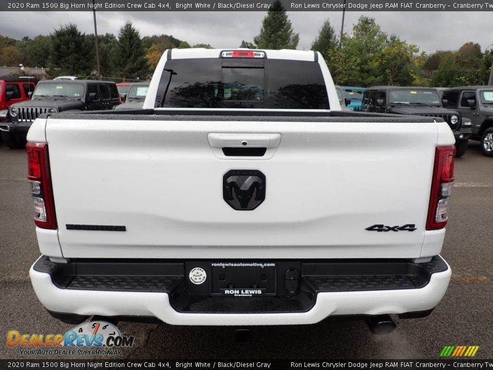 2020 Ram 1500 Big Horn Night Edition Crew Cab 4x4 Bright White / Black/Diesel Gray Photo #4