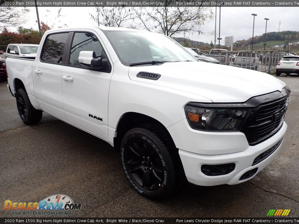 2020 Ram 1500 Big Horn Night Edition Crew Cab 4x4 Bright White / Black/Diesel Gray Photo #7