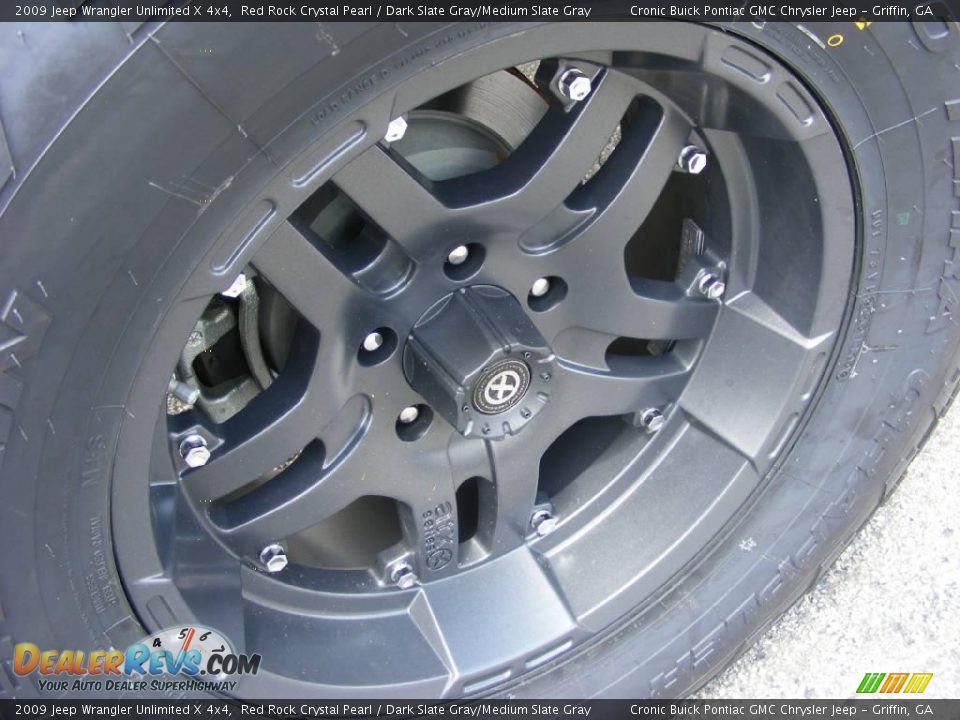2009 Jeep Wrangler Unlimited X 4x4 Red Rock Crystal Pearl / Dark Slate Gray/Medium Slate Gray Photo #9