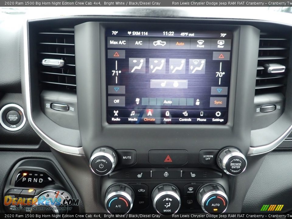 2020 Ram 1500 Big Horn Night Edition Crew Cab 4x4 Bright White / Black/Diesel Gray Photo #16