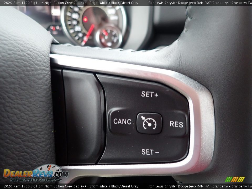 2020 Ram 1500 Big Horn Night Edition Crew Cab 4x4 Bright White / Black/Diesel Gray Photo #19
