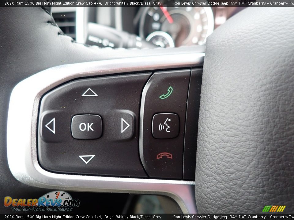 2020 Ram 1500 Big Horn Night Edition Crew Cab 4x4 Bright White / Black/Diesel Gray Photo #20