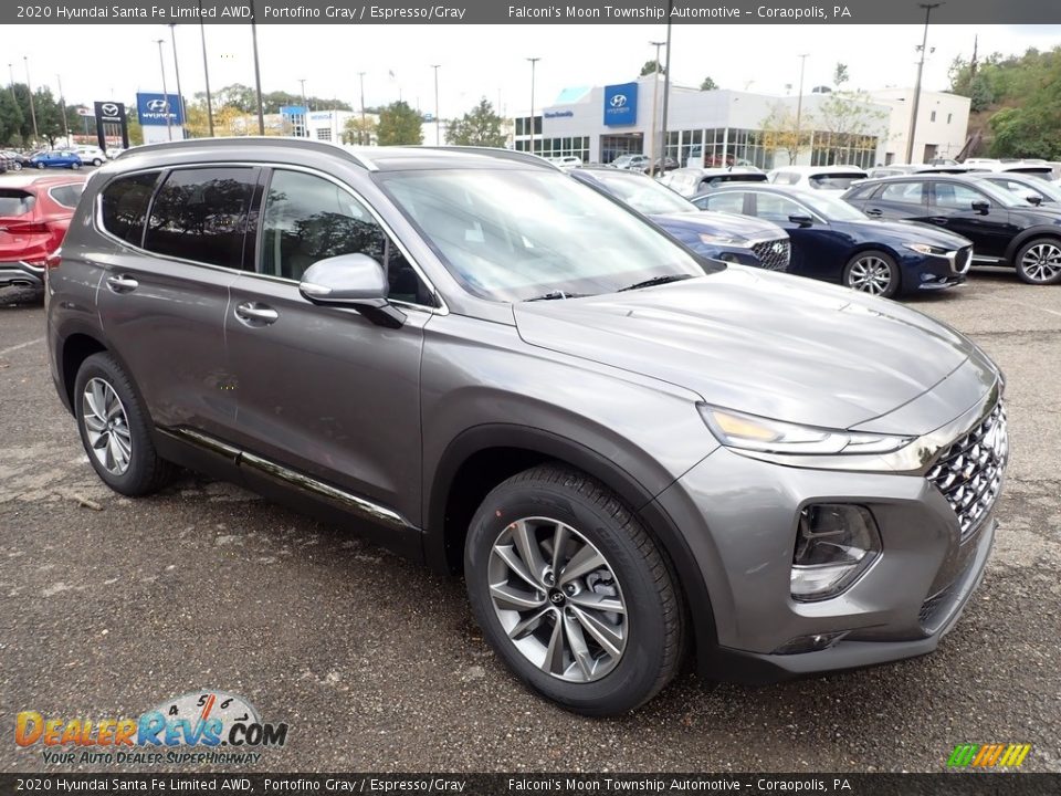 2020 Hyundai Santa Fe Limited AWD Portofino Gray / Espresso/Gray Photo #3