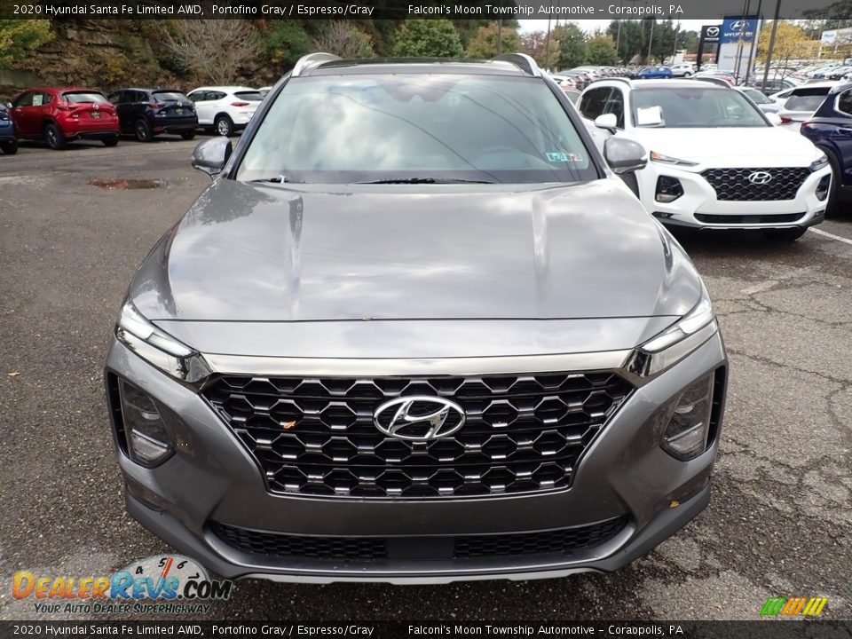 2020 Hyundai Santa Fe Limited AWD Portofino Gray / Espresso/Gray Photo #4