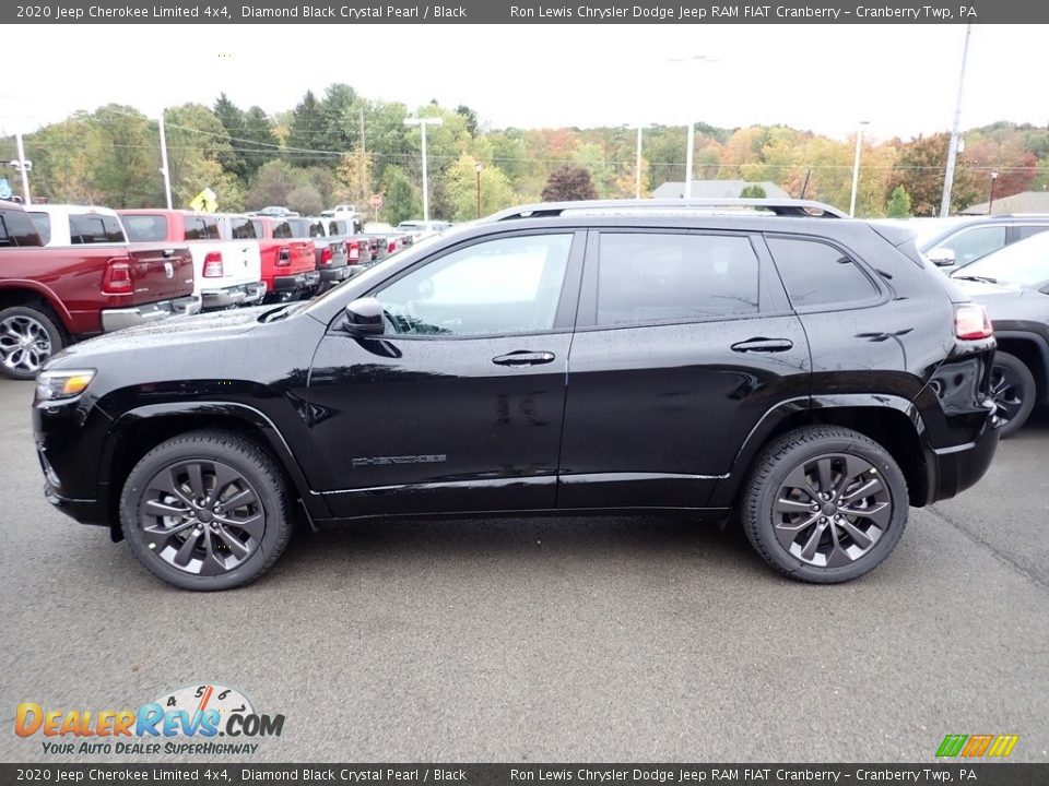 Diamond Black Crystal Pearl 2020 Jeep Cherokee Limited 4x4 Photo #2