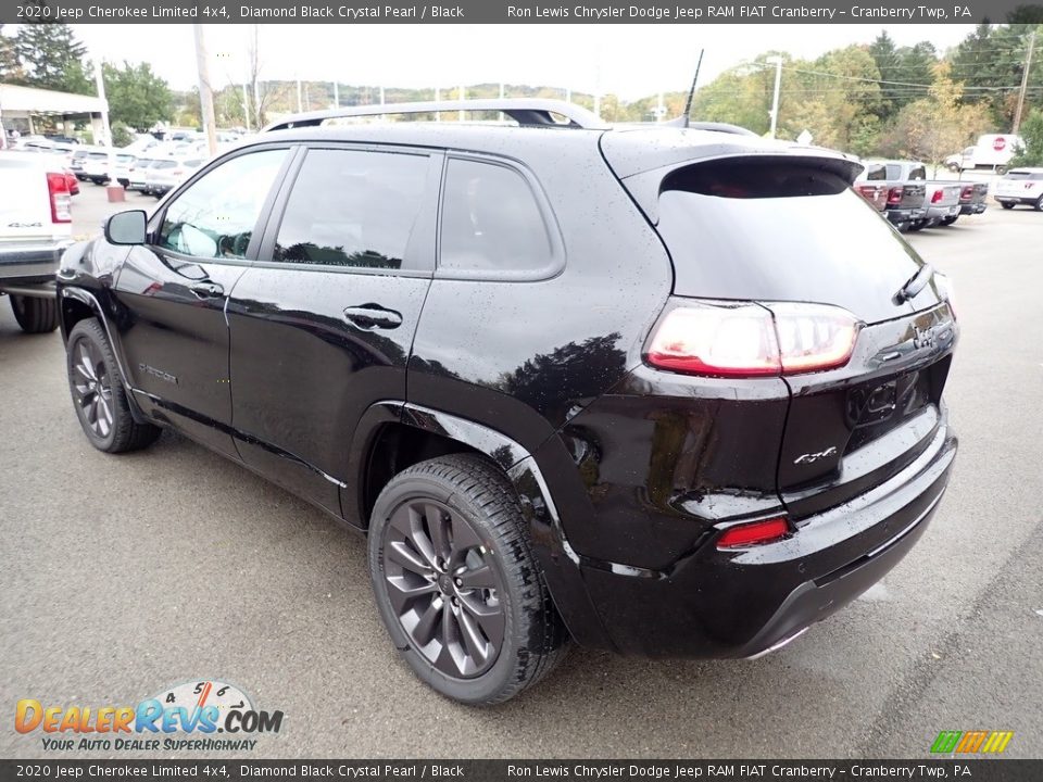 2020 Jeep Cherokee Limited 4x4 Diamond Black Crystal Pearl / Black Photo #3