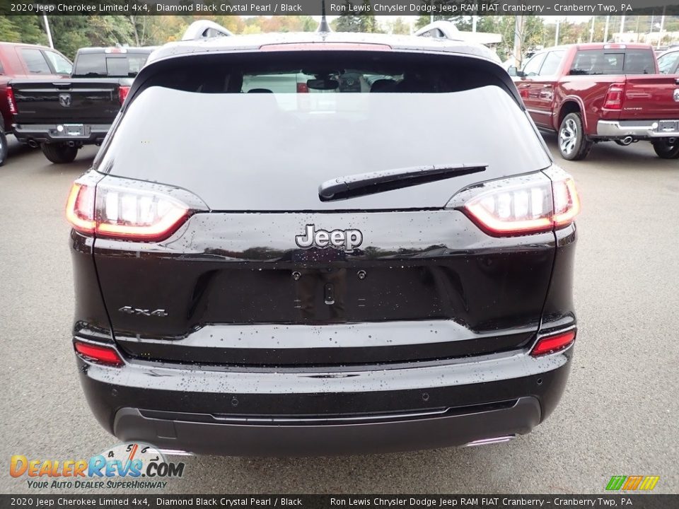 2020 Jeep Cherokee Limited 4x4 Diamond Black Crystal Pearl / Black Photo #4