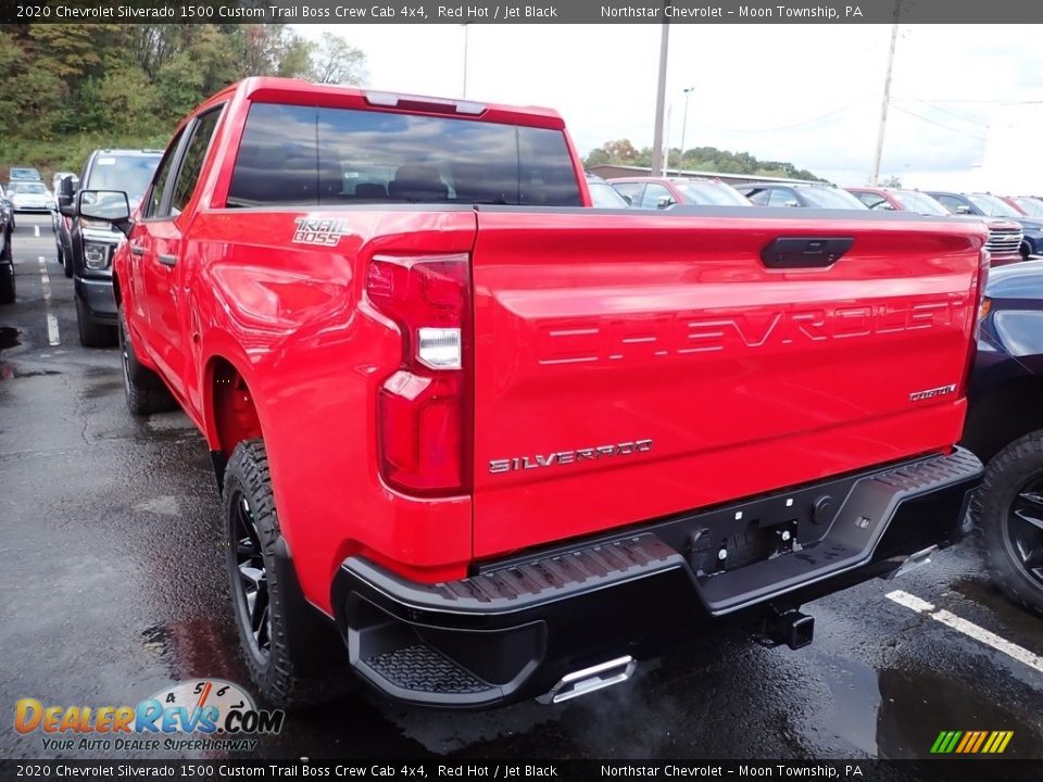 2020 Chevrolet Silverado 1500 Custom Trail Boss Crew Cab 4x4 Red Hot / Jet Black Photo #3