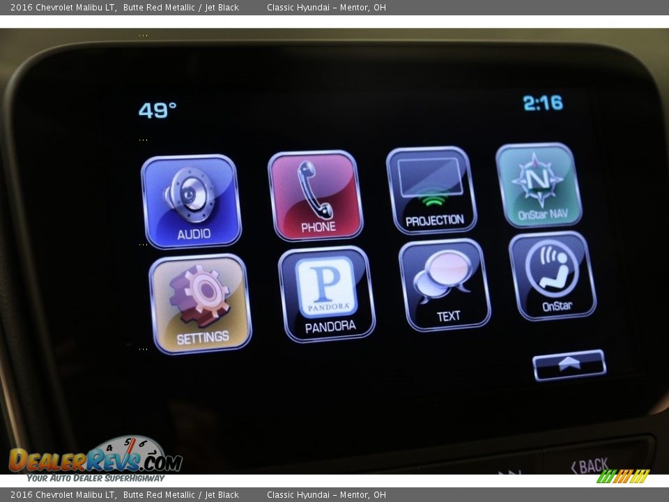 2016 Chevrolet Malibu LT Butte Red Metallic / Jet Black Photo #9