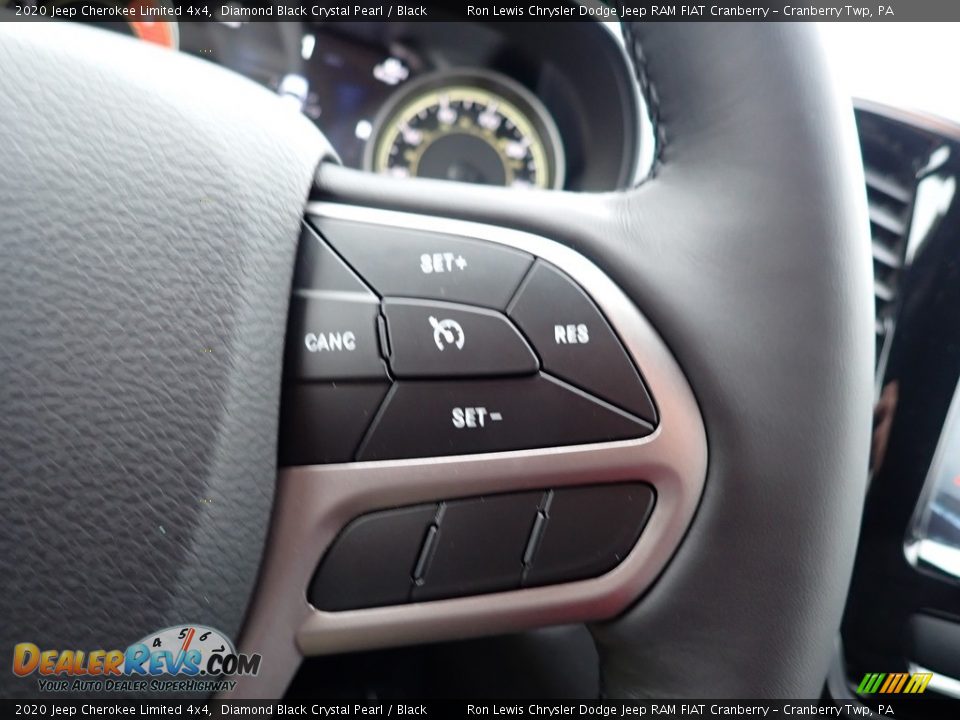 2020 Jeep Cherokee Limited 4x4 Diamond Black Crystal Pearl / Black Photo #19