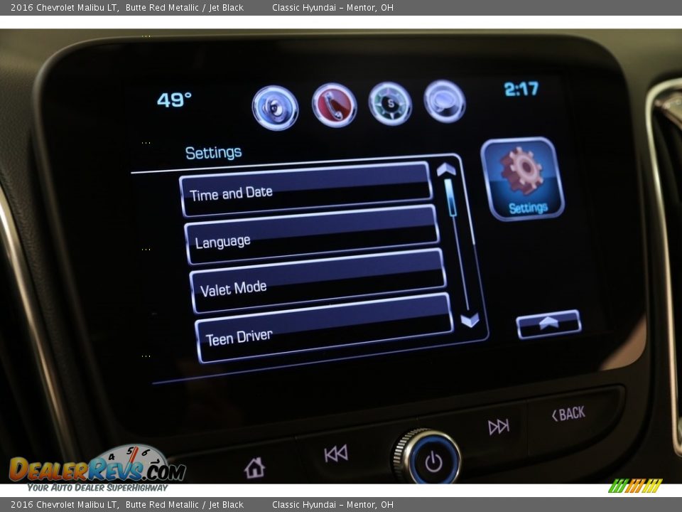 2016 Chevrolet Malibu LT Butte Red Metallic / Jet Black Photo #12