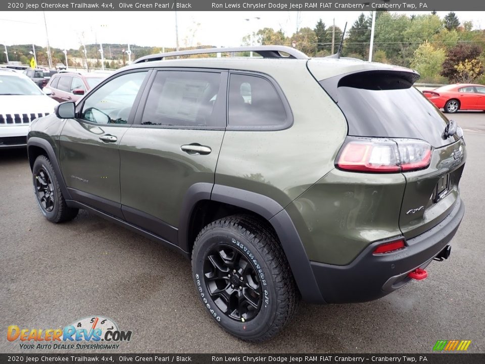 2020 Jeep Cherokee Trailhawk 4x4 Olive Green Pearl / Black Photo #3