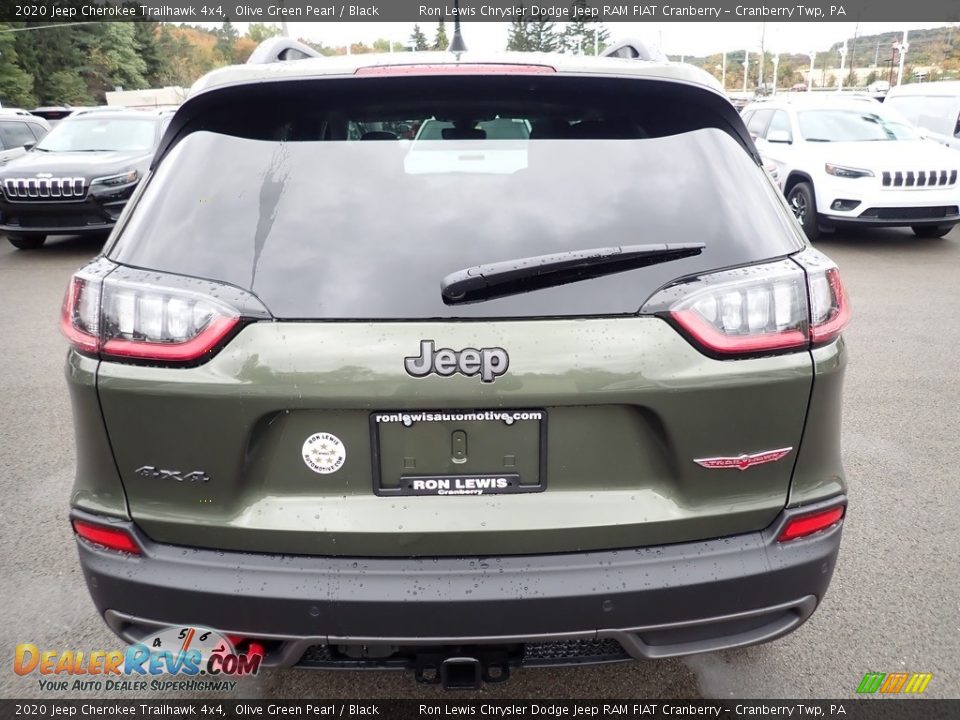 2020 Jeep Cherokee Trailhawk 4x4 Olive Green Pearl / Black Photo #4