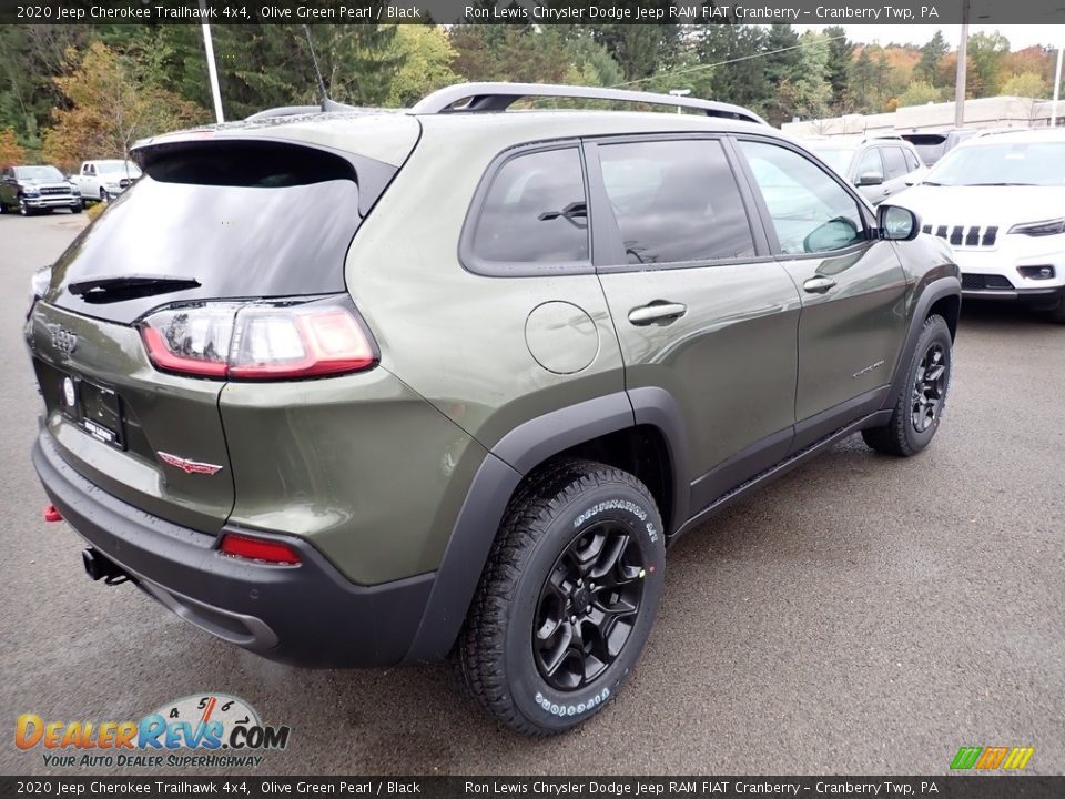 2020 Jeep Cherokee Trailhawk 4x4 Olive Green Pearl / Black Photo #5