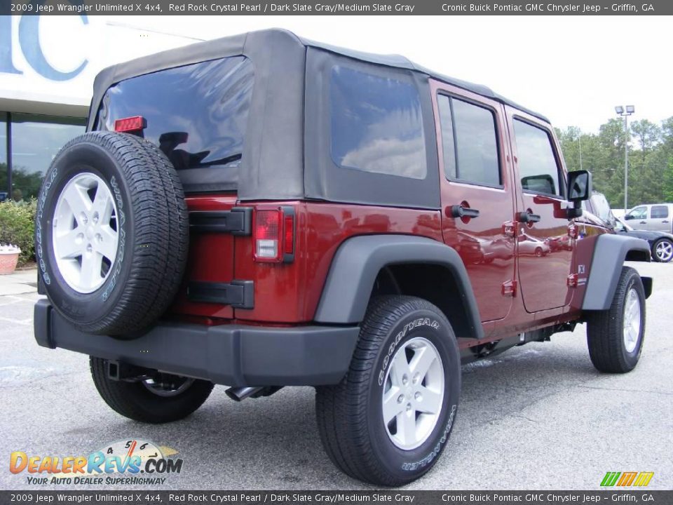 2009 Jeep Wrangler Unlimited X 4x4 Red Rock Crystal Pearl / Dark Slate Gray/Medium Slate Gray Photo #8