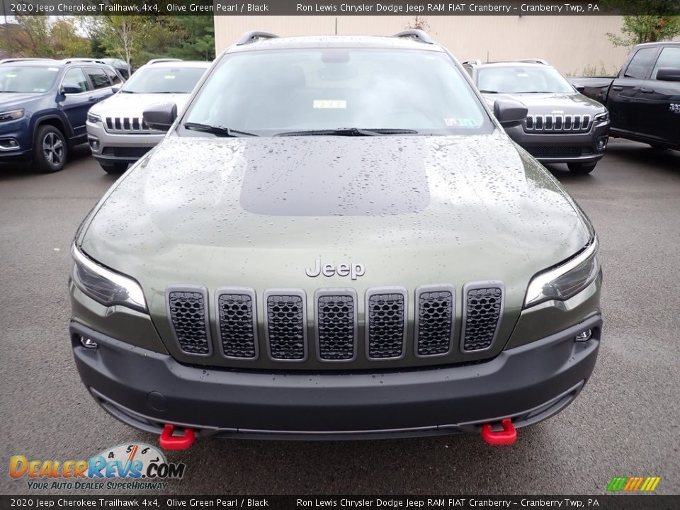2020 Jeep Cherokee Trailhawk 4x4 Olive Green Pearl / Black Photo #8