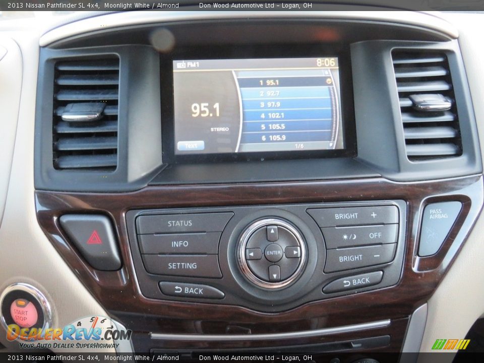 2013 Nissan Pathfinder SL 4x4 Moonlight White / Almond Photo #31