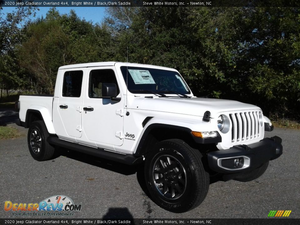 2020 Jeep Gladiator Overland 4x4 Bright White / Black/Dark Saddle Photo #4