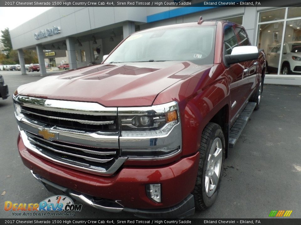 2017 Chevrolet Silverado 1500 High Country Crew Cab 4x4 Siren Red Tintcoat / High Country Saddle Photo #3