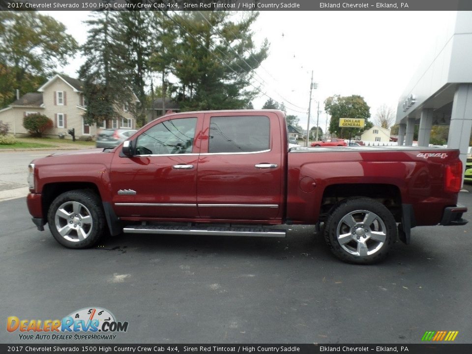 2017 Chevrolet Silverado 1500 High Country Crew Cab 4x4 Siren Red Tintcoat / High Country Saddle Photo #5