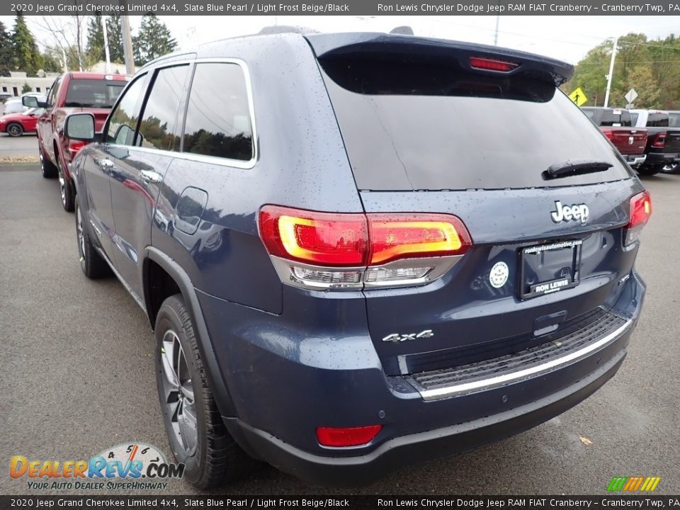 2020 Jeep Grand Cherokee Limited 4x4 Slate Blue Pearl / Light Frost Beige/Black Photo #3