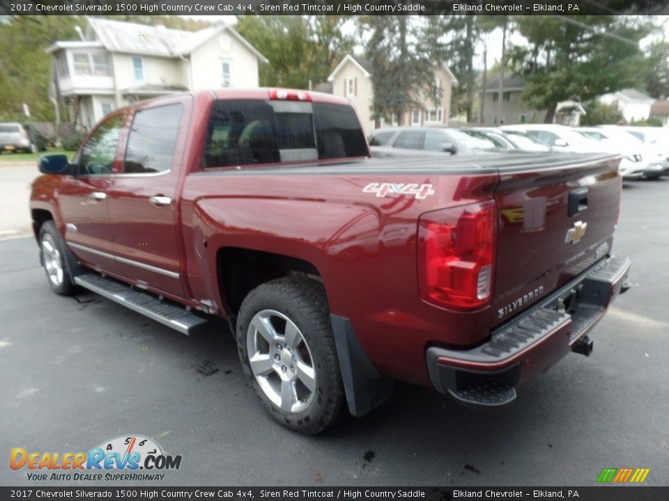 2017 Chevrolet Silverado 1500 High Country Crew Cab 4x4 Siren Red Tintcoat / High Country Saddle Photo #6