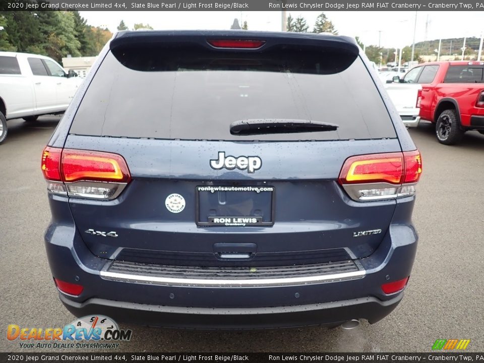 2020 Jeep Grand Cherokee Limited 4x4 Slate Blue Pearl / Light Frost Beige/Black Photo #4