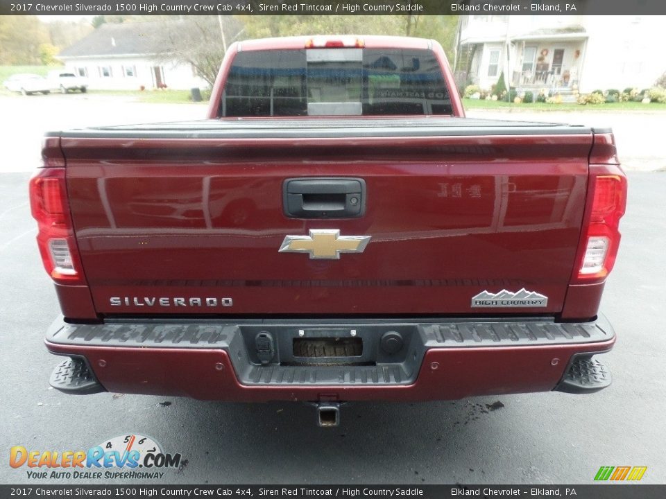 2017 Chevrolet Silverado 1500 High Country Crew Cab 4x4 Siren Red Tintcoat / High Country Saddle Photo #7