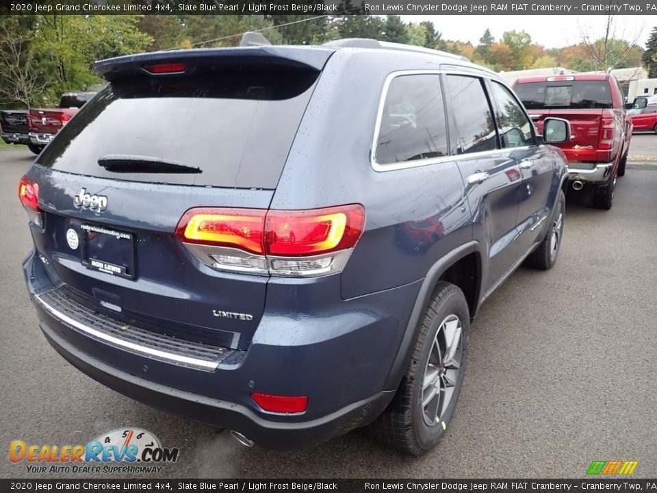 2020 Jeep Grand Cherokee Limited 4x4 Slate Blue Pearl / Light Frost Beige/Black Photo #5