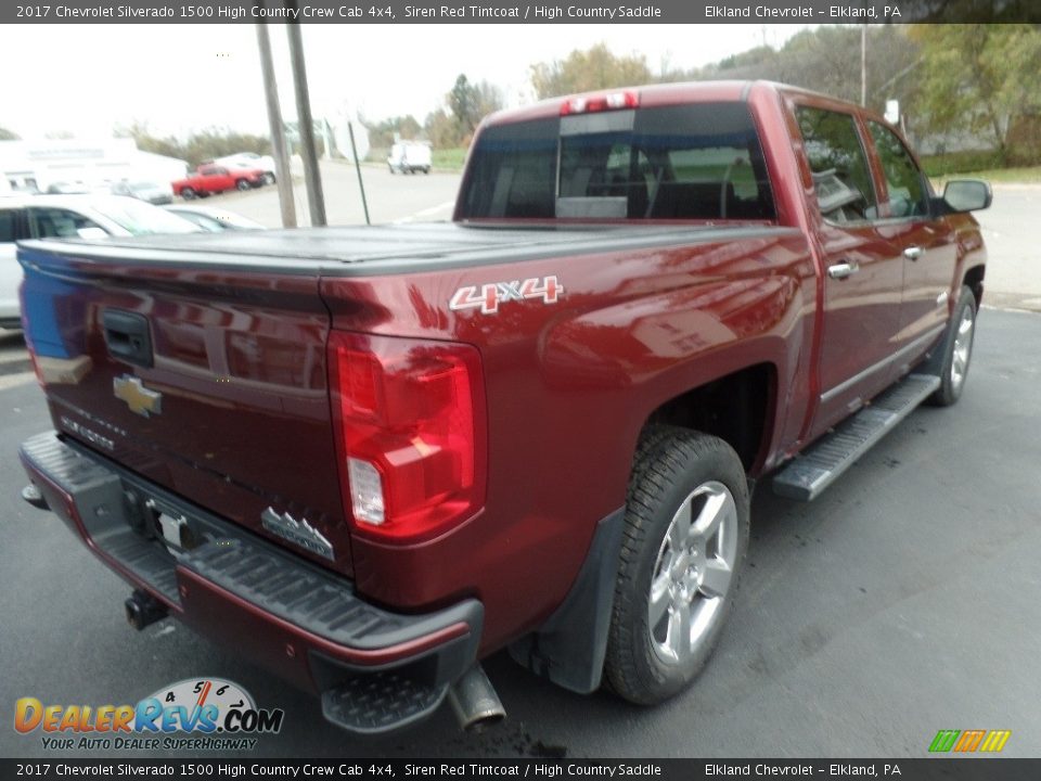 2017 Chevrolet Silverado 1500 High Country Crew Cab 4x4 Siren Red Tintcoat / High Country Saddle Photo #8